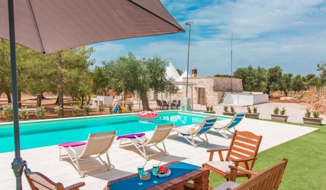 Trullo delle Ginestre - piscina vista ulivi